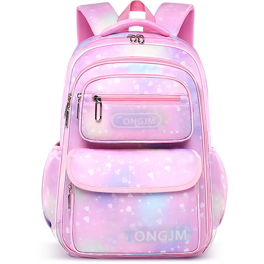 TONGJM School Backpack for Teens Grils, Cute Lightweigt Students Bookbag for Elementary Primary Middle School