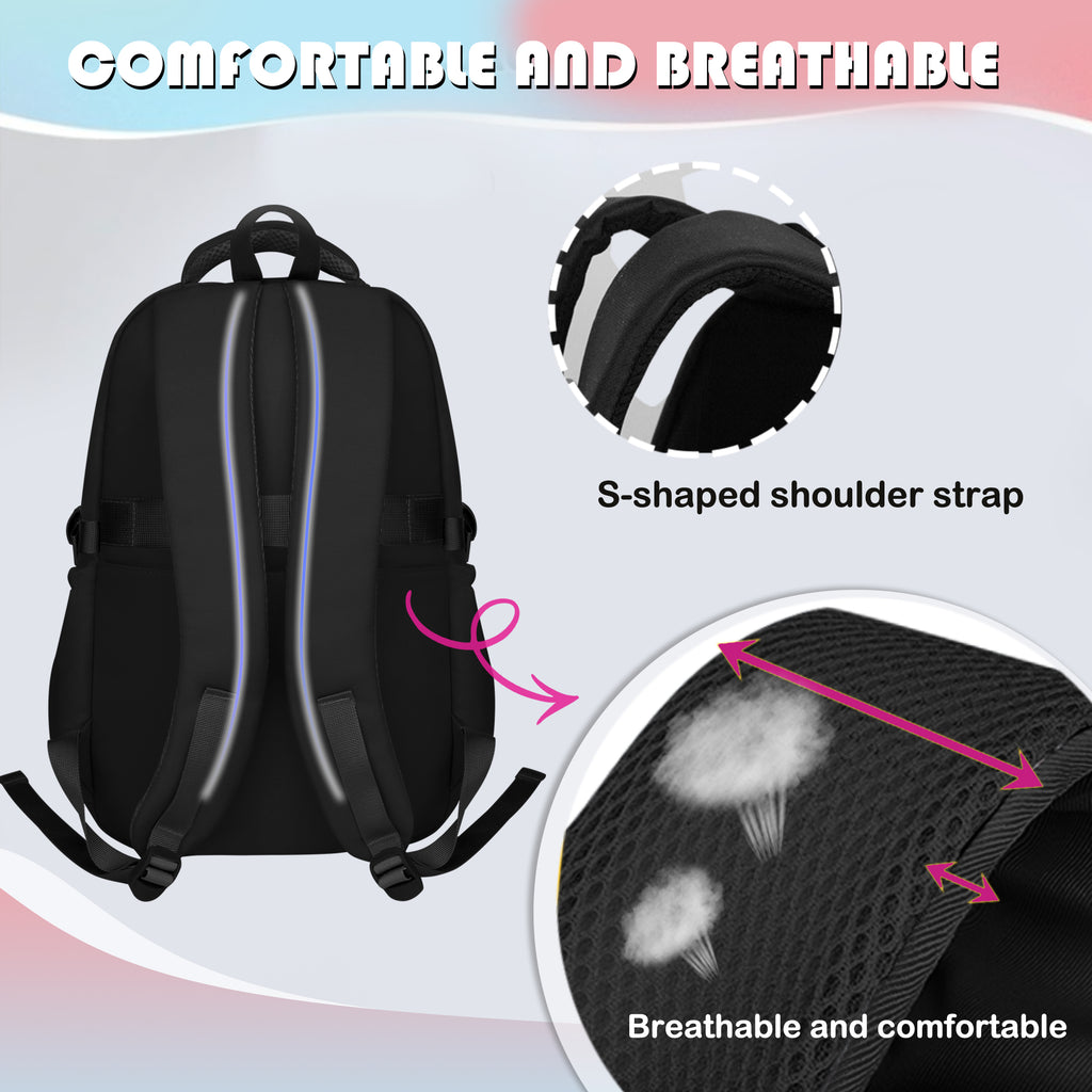 TONGJM School Backpack,Laptop Backpack, Durable Multi-Pocket Daypack for College High School, Office, &Travel
