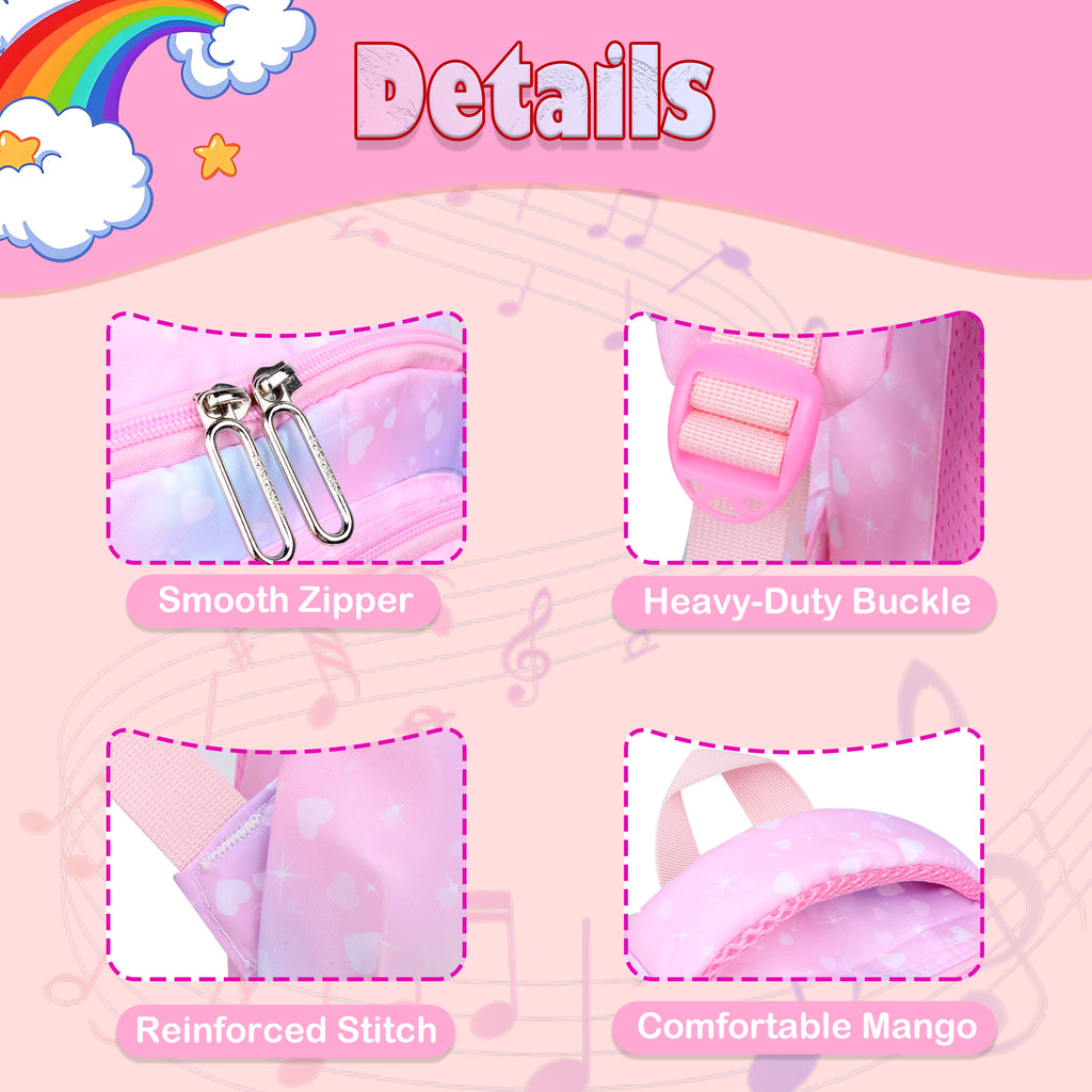 TONGJM School Backpack for Teens Grils, Cute Lightweigt Students Bookbag for Elementary Primary Middle School